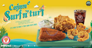 Featured image for (EXPIRED) Popeyes launches new Cajun Surf N’ Turf along with new coupons valid till 23 Sep 2019