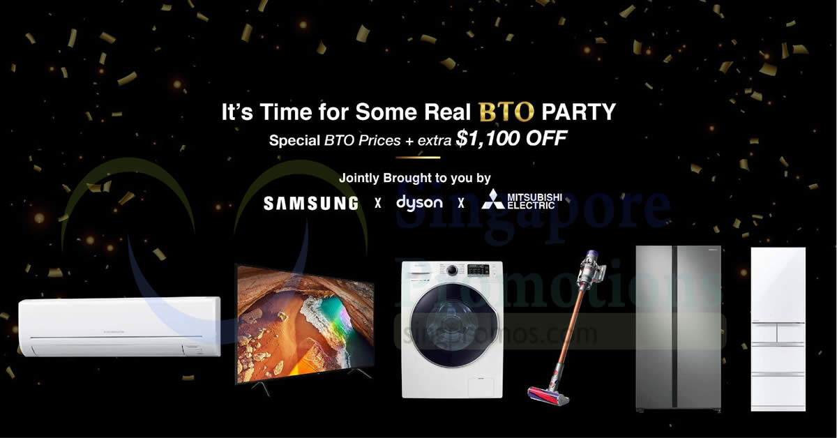 Featured image for Samsung, Dyson and Mitsubishi Electric to offer exclusive prices at "BTO Group Buy Party" sale from 21 - 22 Sept 2019