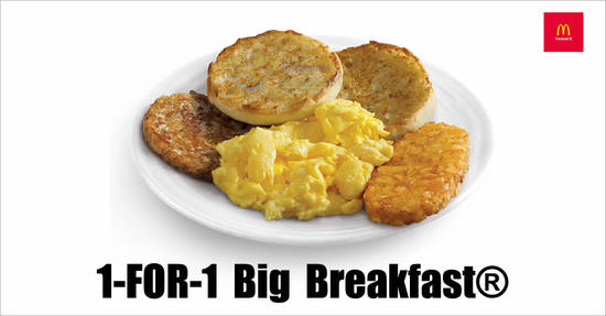 McDonald’s will be offering 1-for-1 Big Breakfast® from 14 – 16 September 2020 - 1