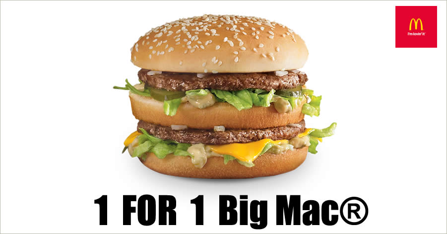 2 for 1 big mac deal 2017