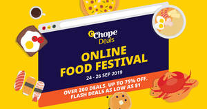 Featured image for (EXPIRED) ChopeDeals Online Food Festival: Over 200 Exclusive Dining Deals at Up to 75% Off