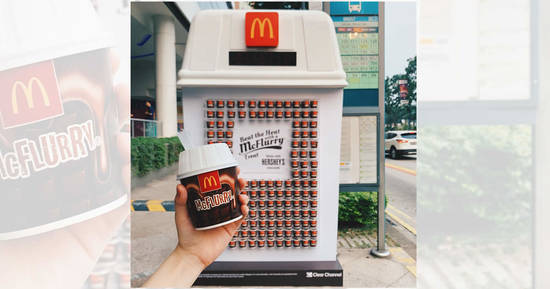 Free McDonald’s Hershey’s treat at selected bus stops from 20 – 22 Sep 2019 - 1