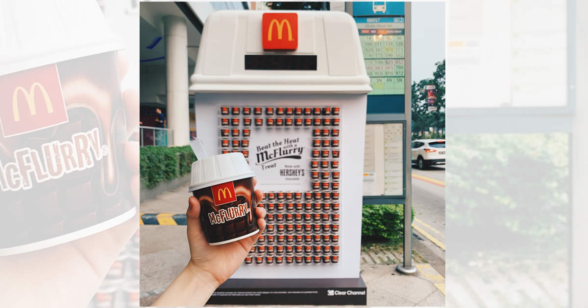 Featured image for Free McDonald's Hershey's treat at selected bus stops from 20 - 22 Sep 2019