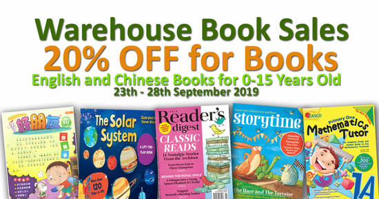 JSIM Education English and Chinese books warehouse sale from 23th Sep – 28th Sep 2019 - 1