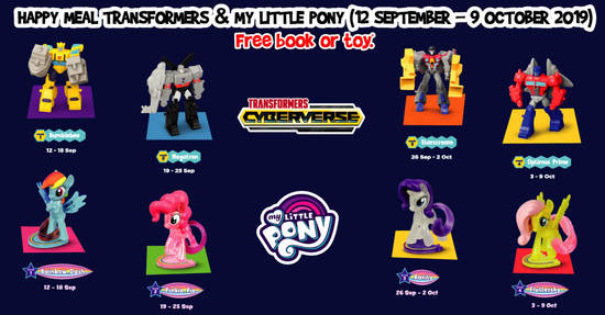 McDonald’s latest Happy Meal toys features Transformers & My Little Pony! From 12 Sep – 9 Oct 2019 - 1