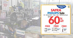 Featured image for Philips products are going at up to 60% off at SAFRA Toa Payoh till 30 Sept 2019