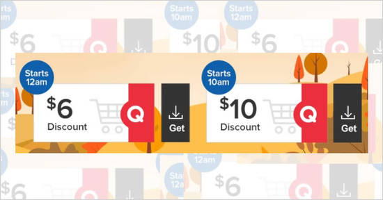 Qoo10: Grab free $6 and $10 cart coupons valid till 17 September 2019 - 1