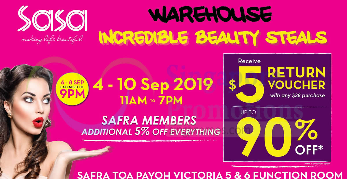 Featured image for Sasa Warehouse Sale from 4 to 10 September 2019