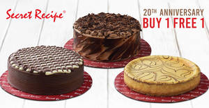 Featured image for (EXPIRED) Secret Recipe is offering 1-for-1 whole cakes on selected days from 6 – 14 Sept 2019