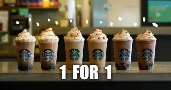 Starbucks: Enjoy 1-for-1 on any Venti-sized handcrafted beverages from 26 – 28 November 2019 - 1