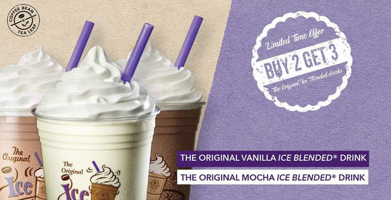 Coffee Bean & Tea Leaf outlets are offering Buy-2-Get-1-Free The Original Ice Blended® drinks from 21 – 22 Oct 2019 - 1