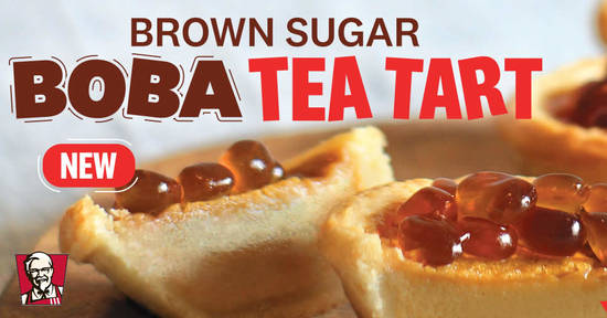 Featured image for KFC Brown Sugar Boba Tea Tart now available from 10 October 2019