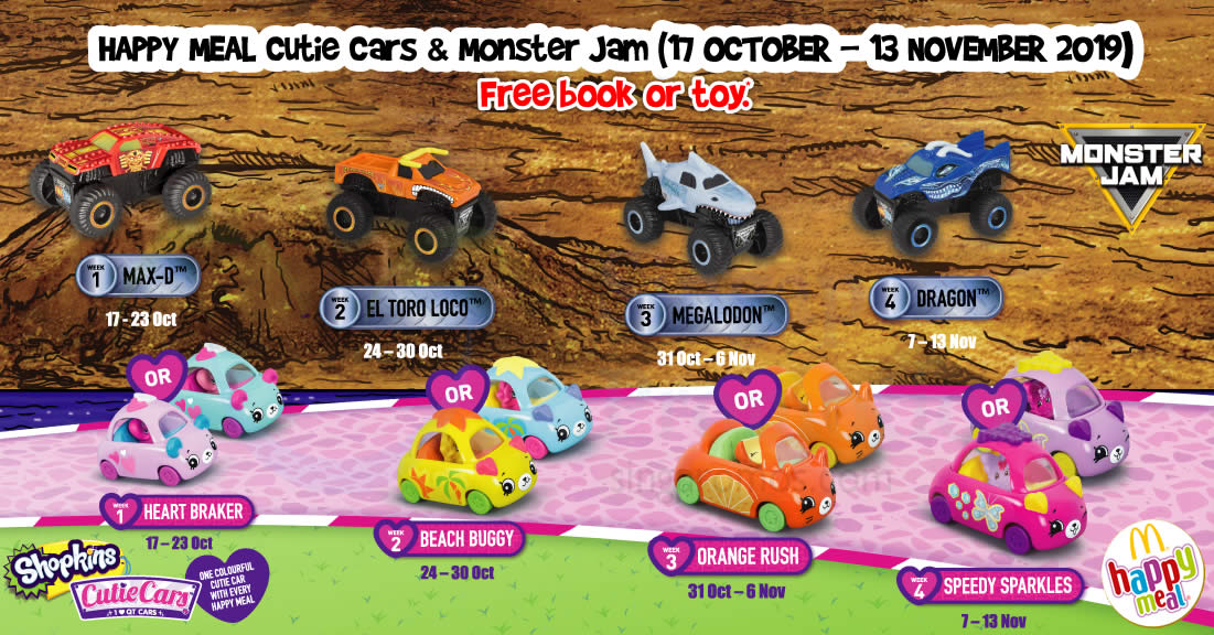 mcdonalds happy meal shopkins cutie cars