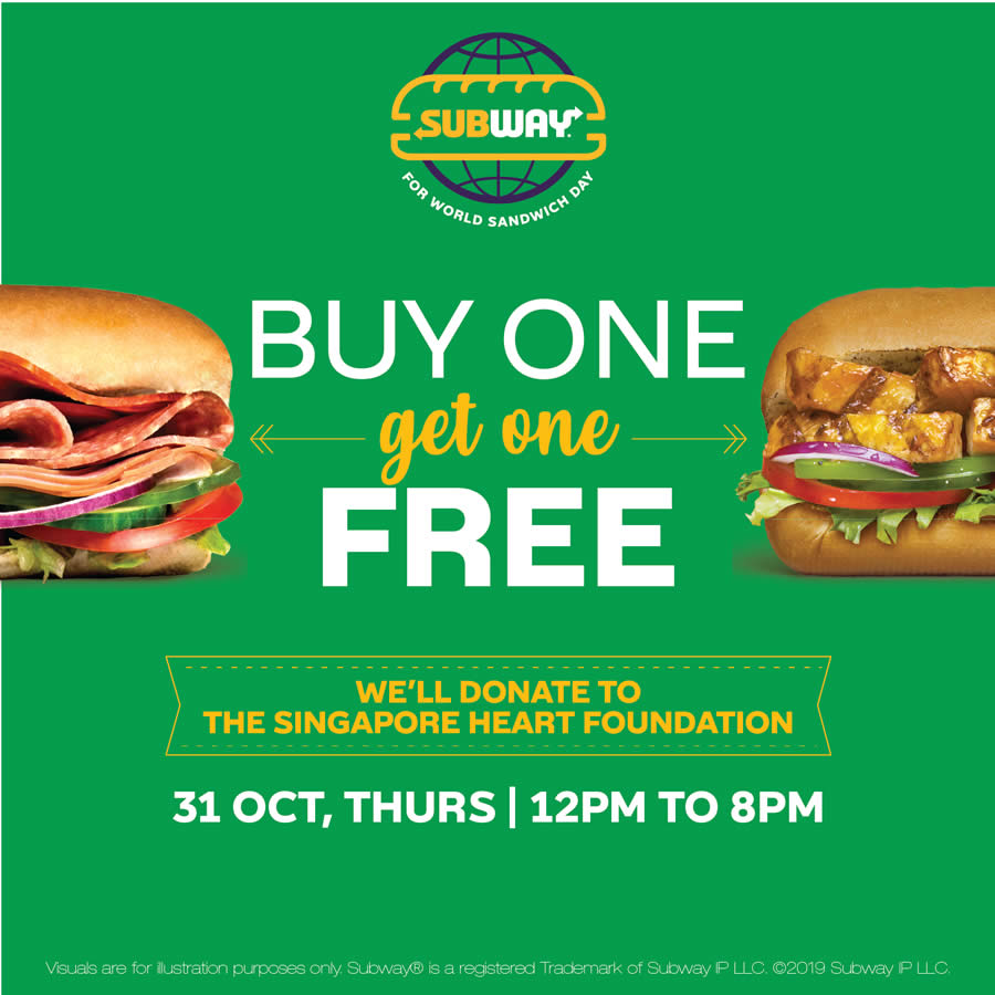 Buy One Get One 50% Free Subway