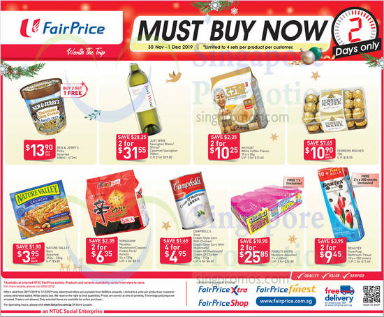 Fairprice 2Day Specials 30 Nov 2019