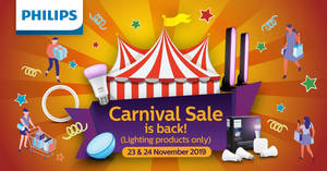 Featured image for (EXPIRED) Philips Carnival Sale from 23 – 24 Nov 2019