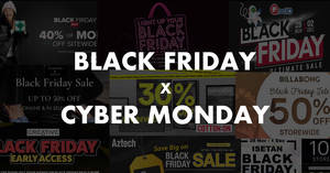 Featured image for (Updated 2 Dec 1:27pm) Singapore 2019 Black Friday x Cyber Monday hottest sales, deals and promotions!