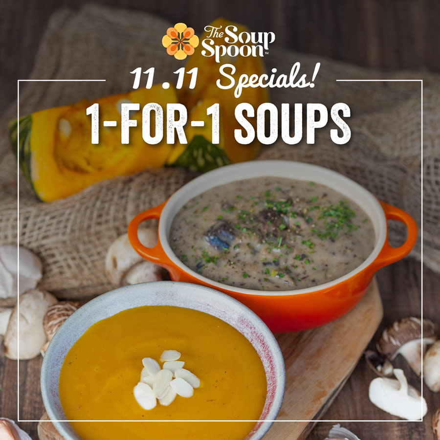 The Soup Spoon will be offering 1-for-1 à la carte soups ...