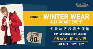 Featured image for Winter Time sale is back at Suntec from 8 – 10 Nov 2019