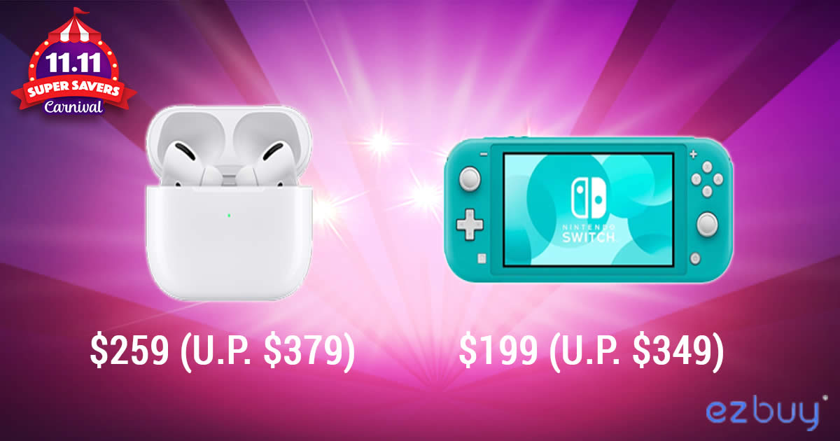 Featured image for ezbuy 11.11 Craziest Sales: Over $300 Free Vouchers, Free Shipping and Up to 90% Off Deals like Nintendo, Dyson and more from 4 - 11 Nov 2019