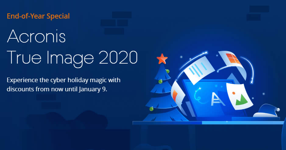 Featured image for Acronis True Image 2020 is going at 30% off till 9 January 2020