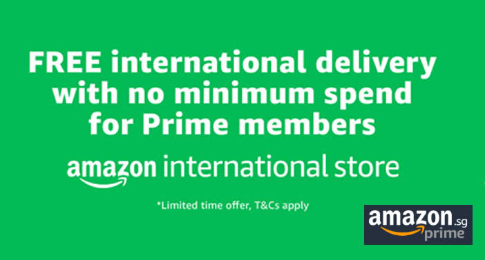 Featured image for Free international shipping (No min spend) from Amazon International Store for Amazon.sg Prime members on eligible purchases till 29 Feb 2020