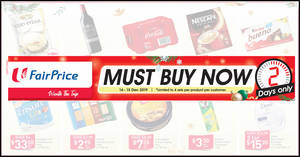 Featured image for (EXPIRED) Fairprice 2-Days Specials: Kinder Bueno, Tesco Variety Biscuits, Buy-2-Get-2-Free Darlie & more deals for 2-days only from 14 – 15 Dec 2019