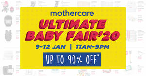 Featured image for (EXPIRED) Mothercare’s Harbourfront Centre Baby Fair Has Discounts of Up To 90% Off (9 to 12 Jan 2020)