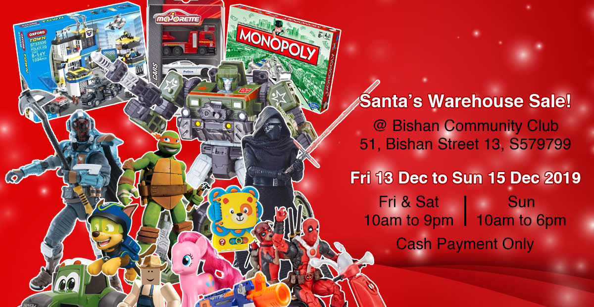 Featured image for Santa's Warehouse Sale is back from 13 - 15 December 2019