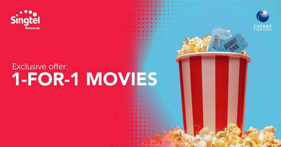 Featured image for Singtel customers enjoy 1-for-1 movies every Saturday at all Cathay Cineplexes (From 6 Feb 2021)