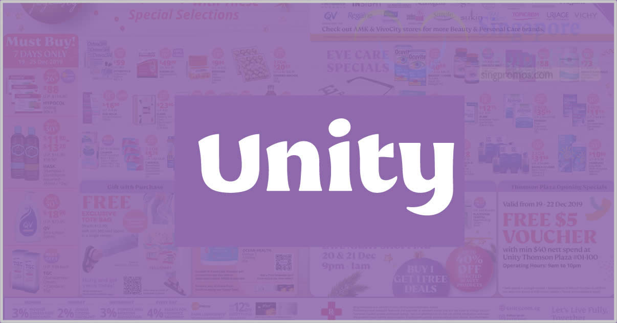 Featured image for Unity: Save 25% off on participating health supplement and personal care brands till 19 May 2022