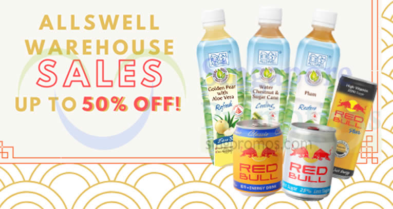 Featured image for Allswell Asian Drinks and RedBull Energy Drink Warehouse Sale from 9 - 11 Jan & 16 - 18 Jan 2020