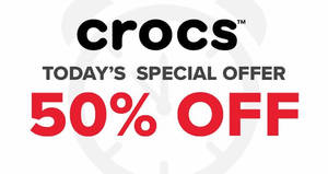 Featured image for (EXPIRED) ONE-DAY Only: Crocs 50% OFF flash sale on selected Kids’ Clogs on Wednesday, 29 January 2020