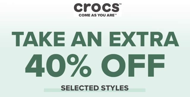 crocs 40 off