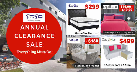 Four Star Mattress Annual Clearance Sale Has Queen Mattresses at $299 (21 – 23 February 2020) - 1