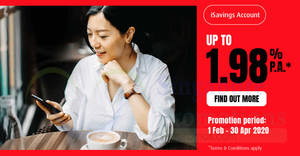 Featured image for HL Bank: Earn up to 1.98% p.a. on your daily iSavings Account balance till 30 April 2020