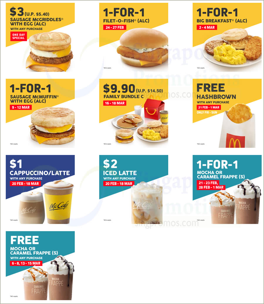 Meal Mcdonald Breakfast Menu Prices Singapore