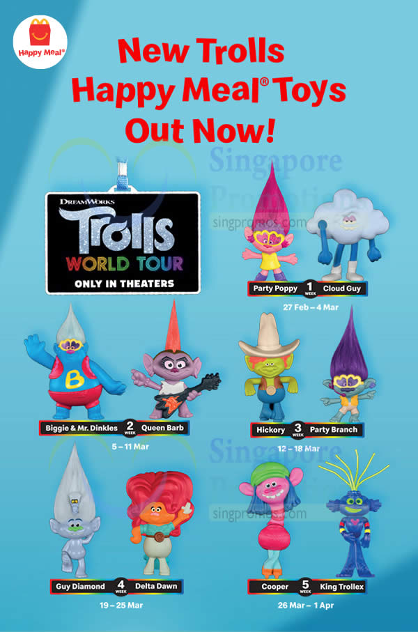 Details about   Two McDonald’s Trolls World Tour Dolls #1 And #7 