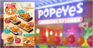 Featured image for Popeyes launches new weekday deals fr $4.80 (From 2 March 2020)