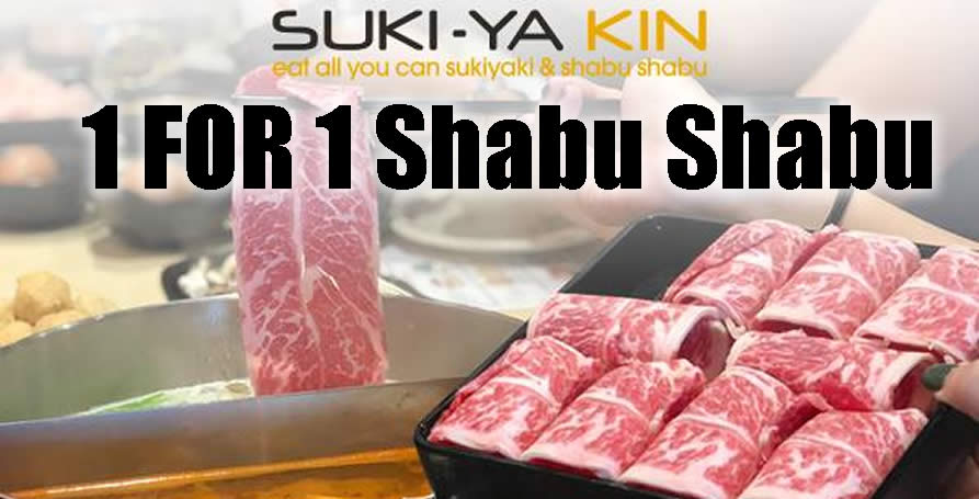 SukiYa Kin at Vivocity is offering 1for1 Shabu Shabu allday (26
