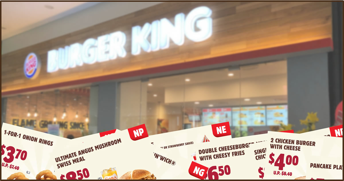 Featured image for Burger King: Flash these digital coupons to enjoy awesome savings off BK meals and snacks till 30 June 2020