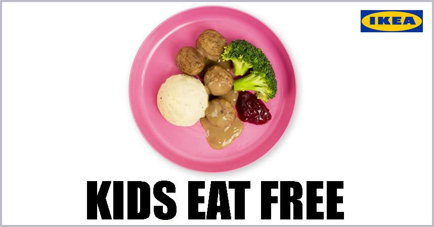 Featured image for From 16 March - 20 March 2020, Kids Eat Free at IKEA Restaurants