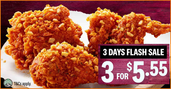 KFC: $5.55 for 3pcs Spicy Thai Crunch Chicken 3-Days Flash Sale from 25 – 29 March 2020 - 1