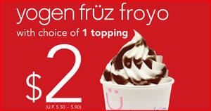 Featured image for (EXPIRED) Swensen’s high calcium low-fat frozen yogurt Yogen Fruz is going at $2++ with a choice of complimentary topping till 31 March 2020