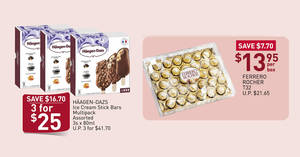 Featured image for (EXPIRED) Haagen-Dazs ice cream bars, Ferrero Rocher and more deals at Fairprice till 15 April 2020
