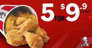 Featured image for KFC celebrates International Fried Chicken Day with 5-for-$9.90 Chicken Bucket deal on 6 July 2020