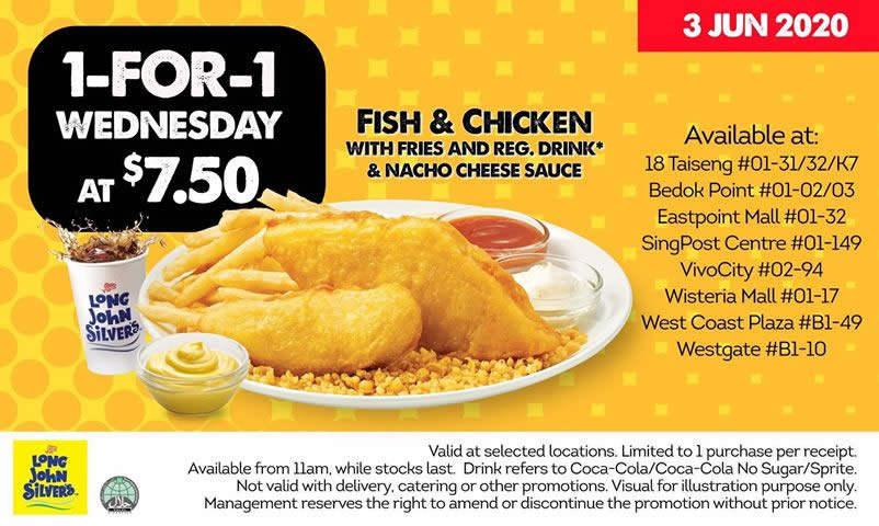 Long John Silver’s 1-for-1 Fish & Chicken promotion to return on ...