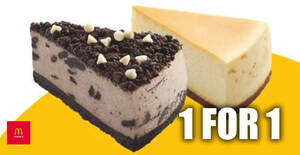 Featured image for McDonald’s is offering 1-for-1 Oreo or New York Cheesecake deal at McCafe counters till 18 June 2020