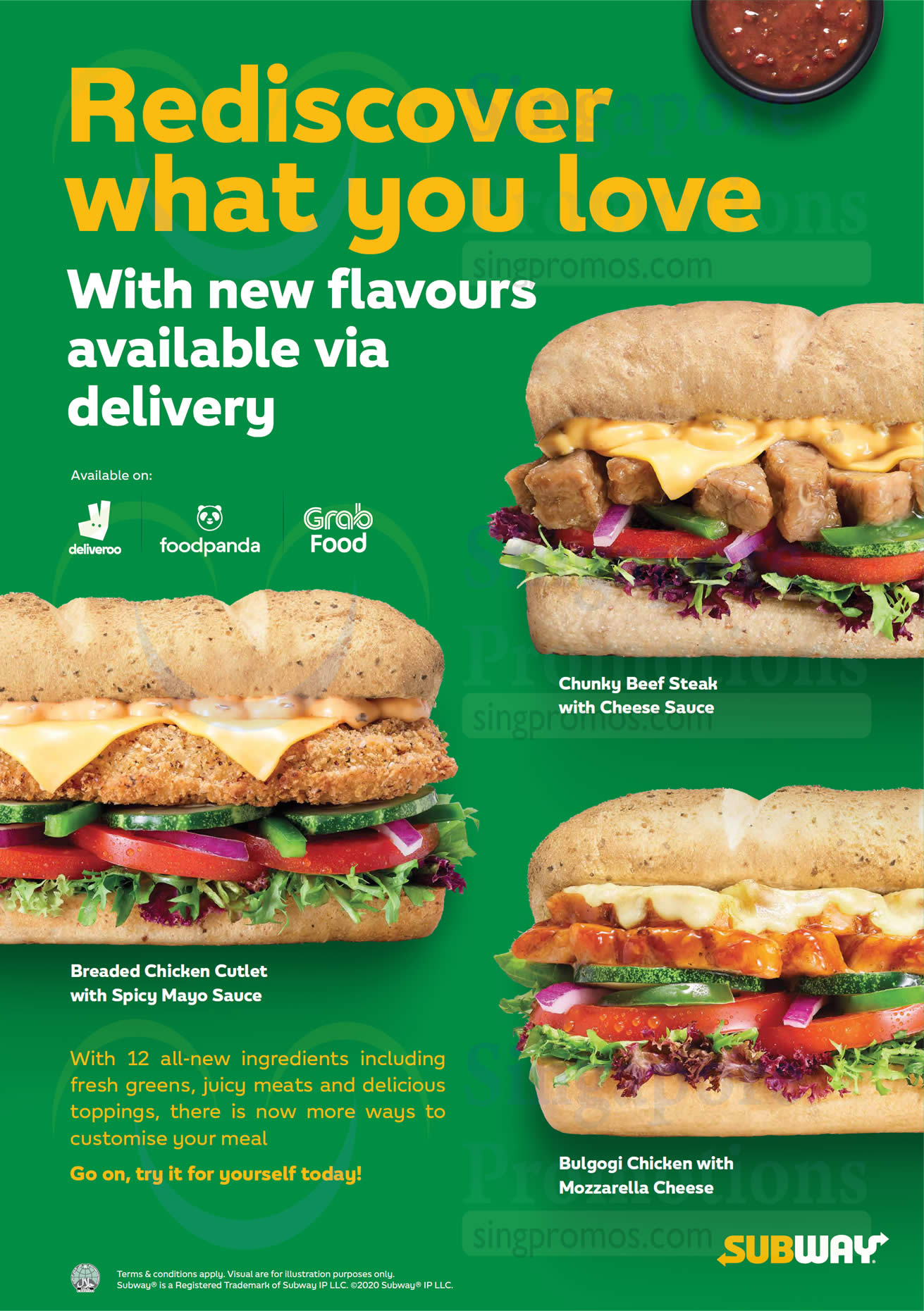 subway extends their takeaway coupon deals including the 1 for 1