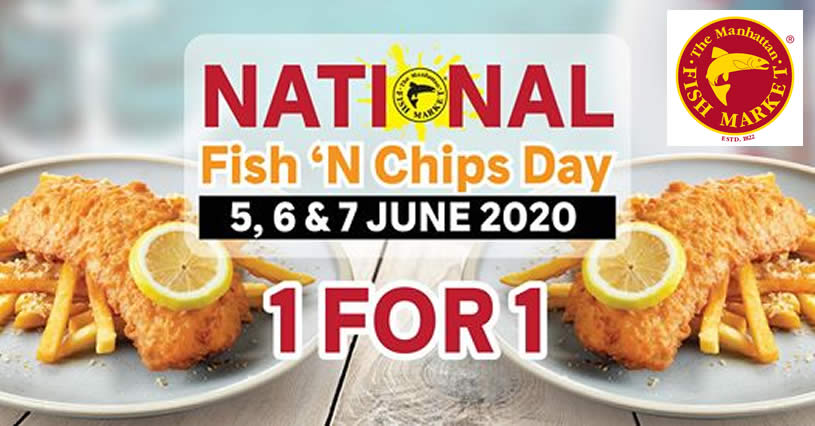 Featured image for The Manhattan FISH MARKET will be offering 1-for-1 Fish 'n Chips from 5 - 7 June 2020 (Takeaway & Islandwide Delivery)
